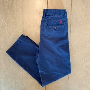 Ralph Lauren Polo Boys Navy Blue Straight Fit Flex Abrasion Twill Pants • Size 8